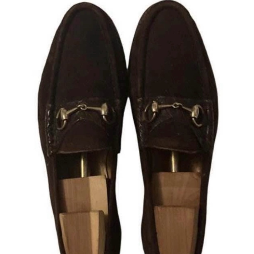 Gucci Chocolate Leather Slip-On Loafers